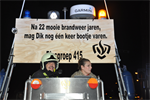 Na 22 mooie brandweer jaren mag Dik nog een keer bootje varen